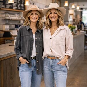 Fashion to Figure Black and White Pinstripe women’s Shacket